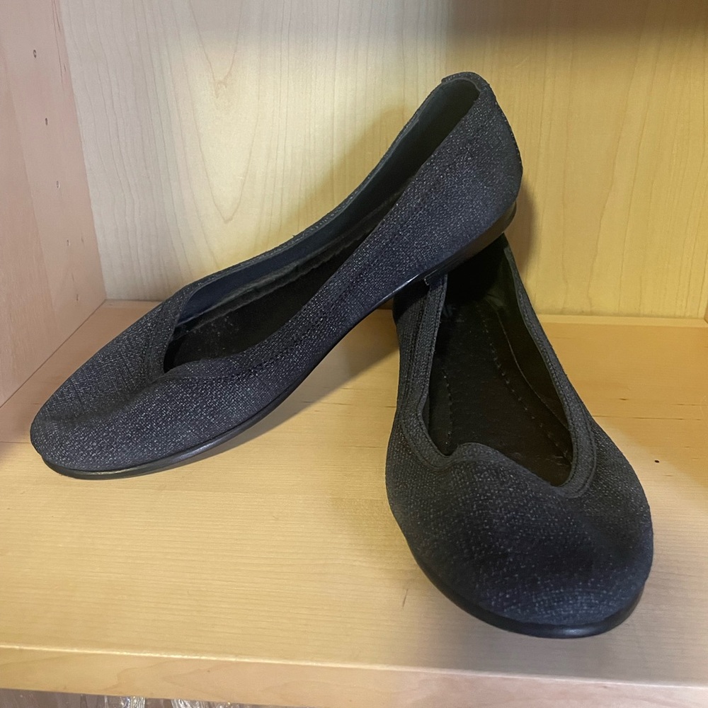 Frye Carson Denim Woven Ballet Flats Slip On Shoes